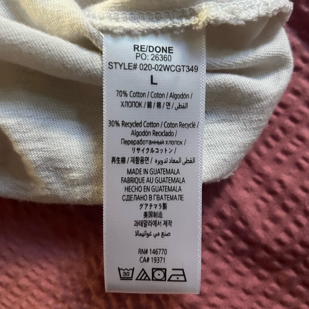 Re/Done NWOT 70s Loose “Smile” Tee - Picture 5 of 6